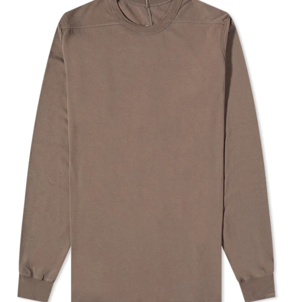 RICK OWENS Prisoner Long Sleeve Tee, Sand